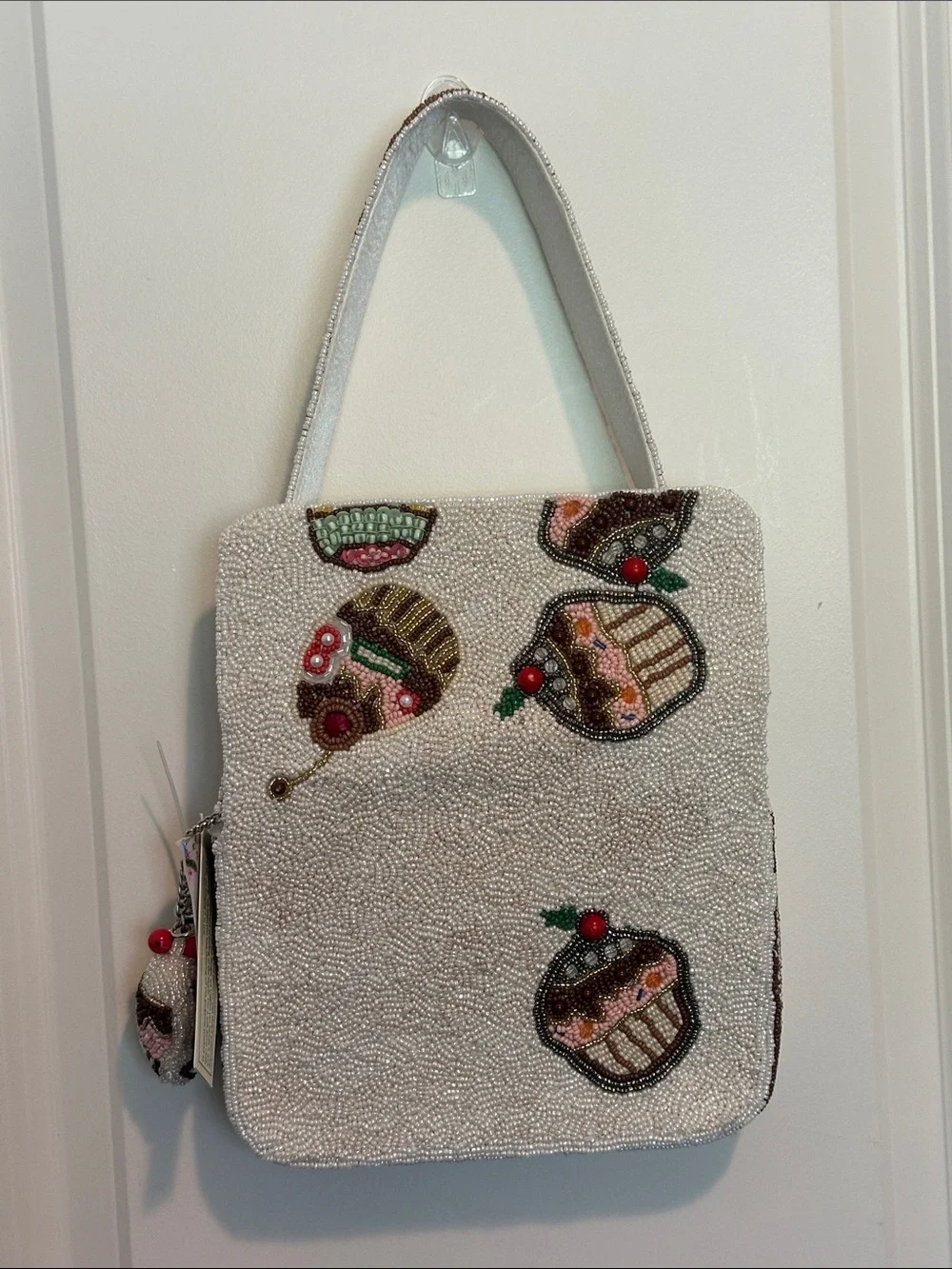 New Viral Made in India Beaded Cupcake Bag with Cupcake Charm